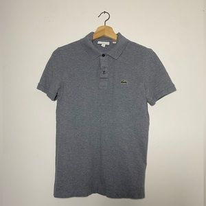 Grey Lacoste Polo Slim Fit (Barely Worn)